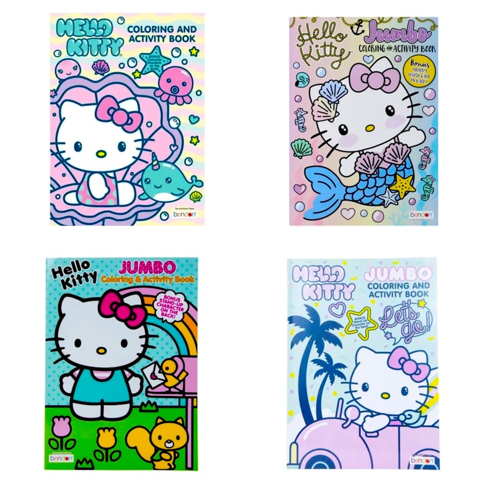 Hello Kitty Coloring Book Bundle (4) NWT